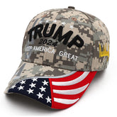 xywlwoer Trump 2024 Hat Donald Trump Hat 2024 MAGA Keep America Great Hat Camo USA Embroidered Adjustable Baseball Cap, Keep America Great-camo3, Medium